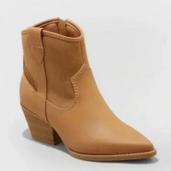 Women's Kay Western Boots Tan Brown - Universal Thread™ 7 - Picture 1 of 10